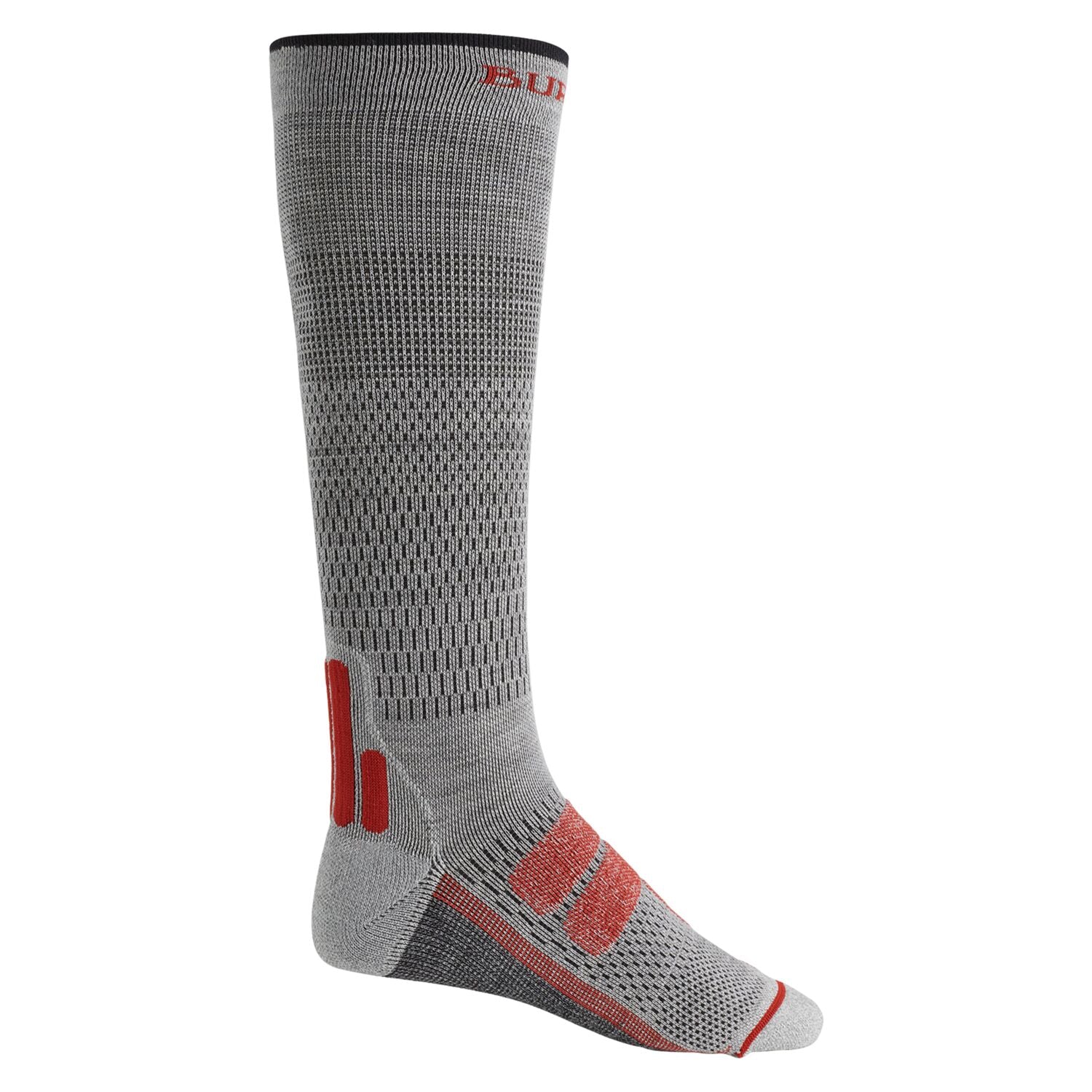 Men's Burton Performance + Ultralight Compression Socks Gray Heather Snow Socks