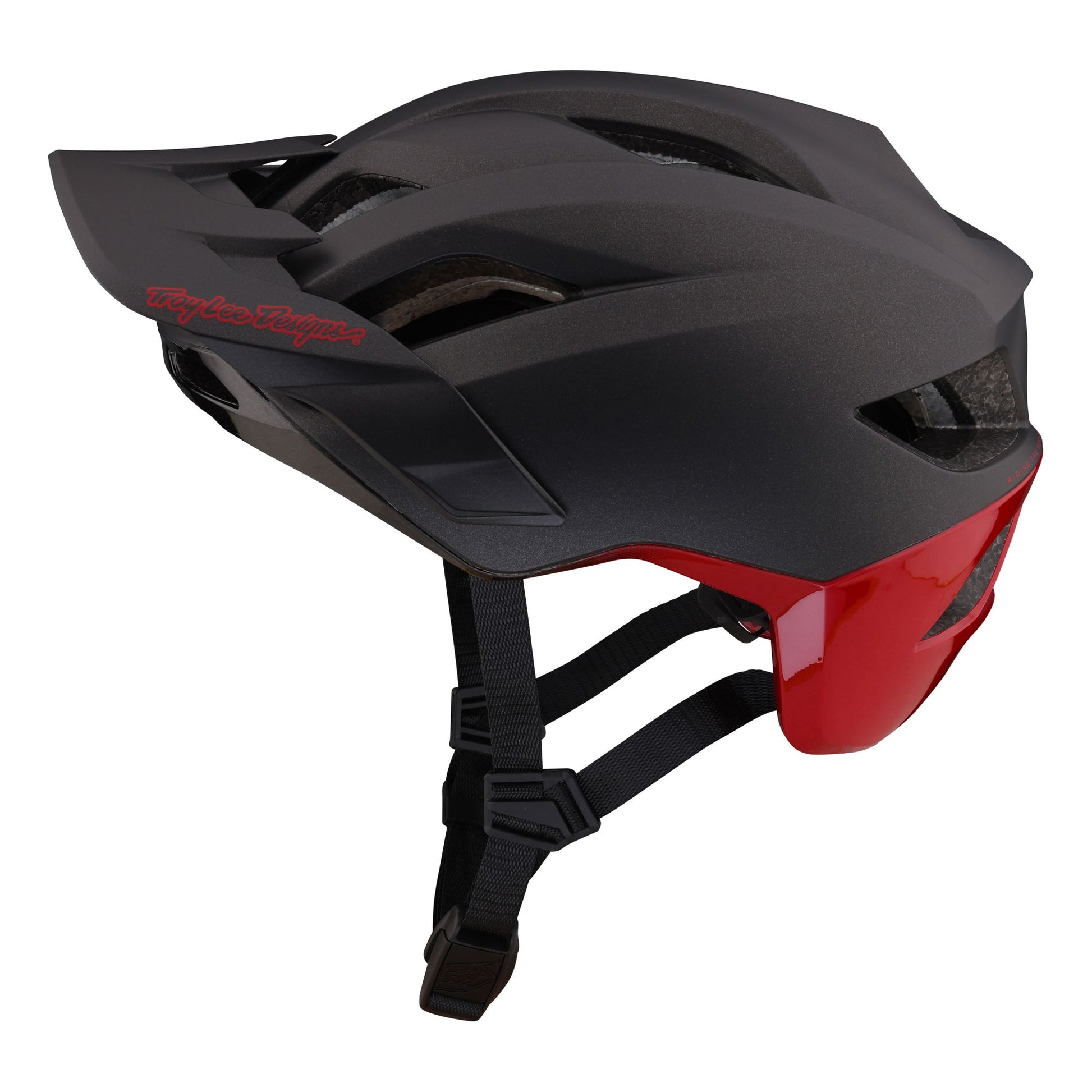Troy Lee Designs Flowline SE MIPS Helmet Radian Charcoal/Red Bike Helmets