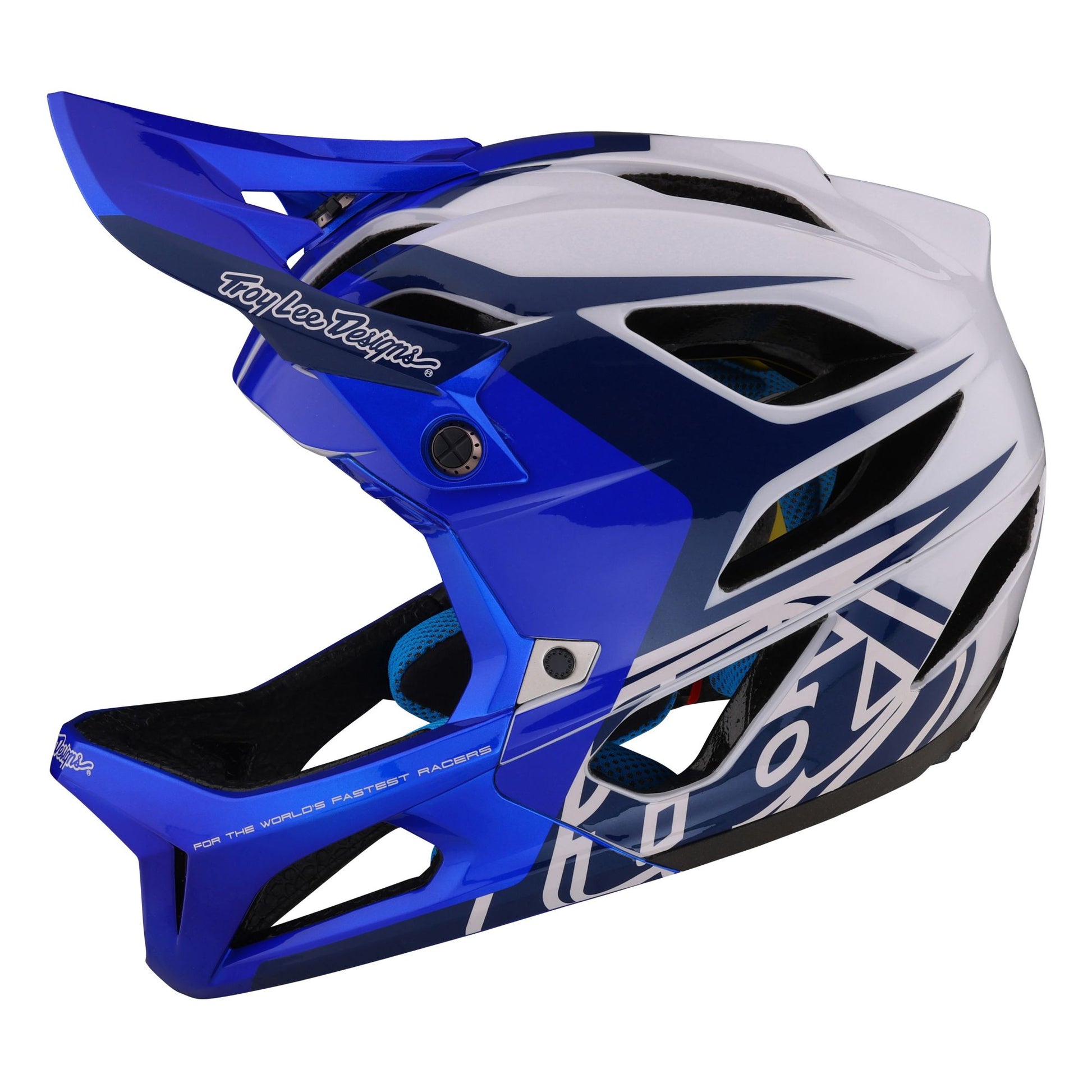Troy Lee Designs Stage MIPS Helmet Valance Blue Bike Helmets