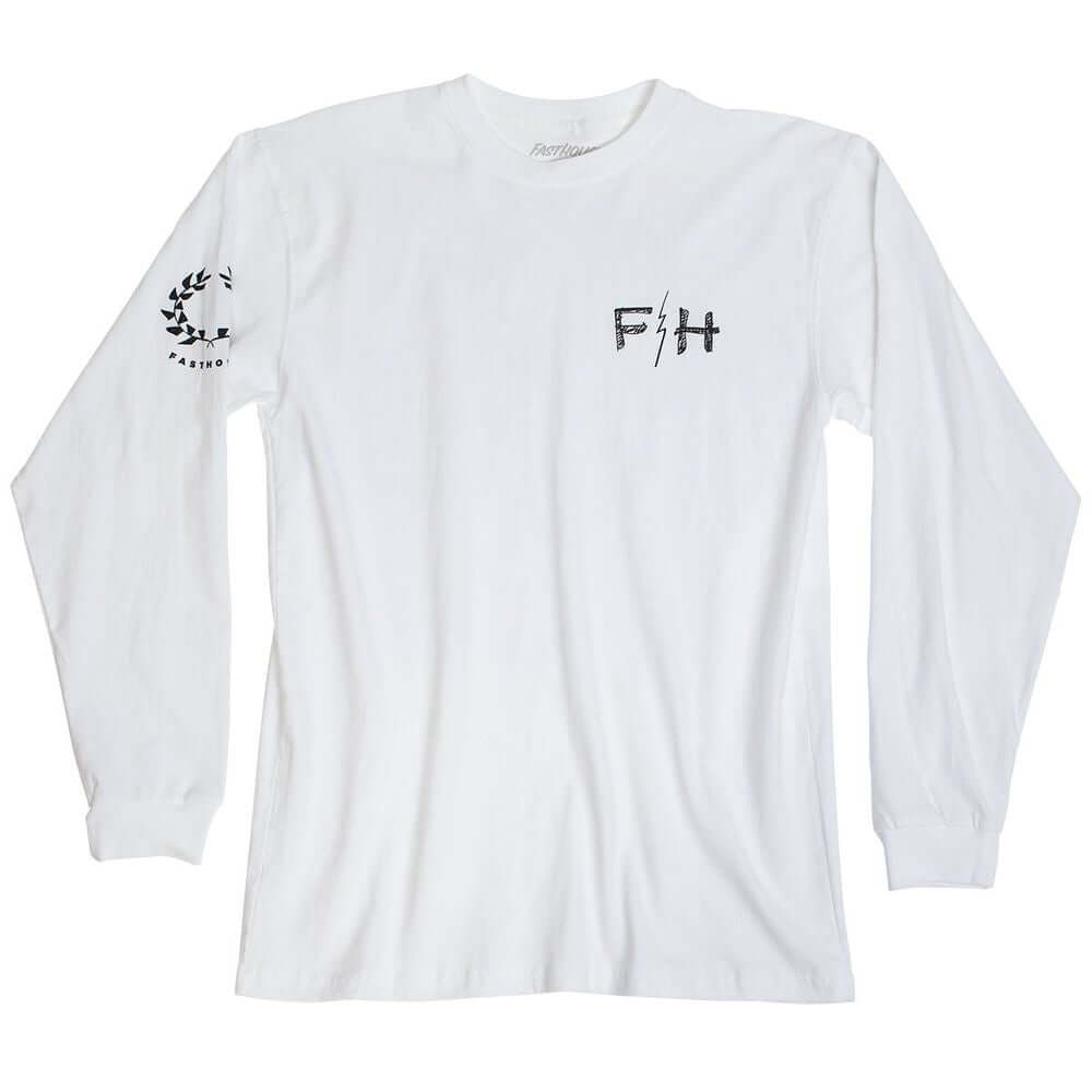 Fasthouse Victory Wreath LS Tee White M LS Shirts