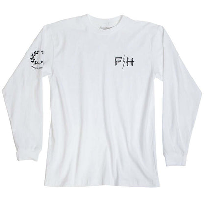 Fasthouse Victory Wreath LS Tee White L - Fasthouse LS Shirts