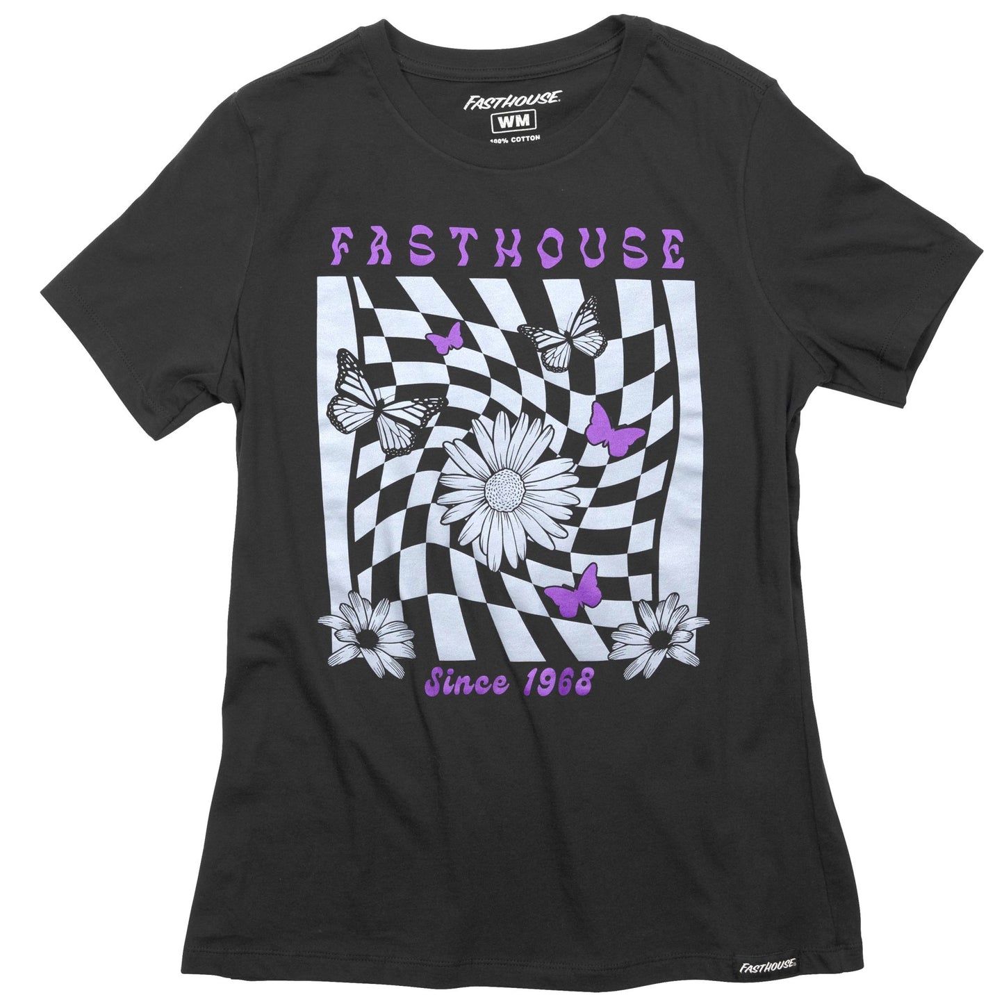Fasthouse Women's Whirl SS Tee Black Mineral Wash SS Shirts