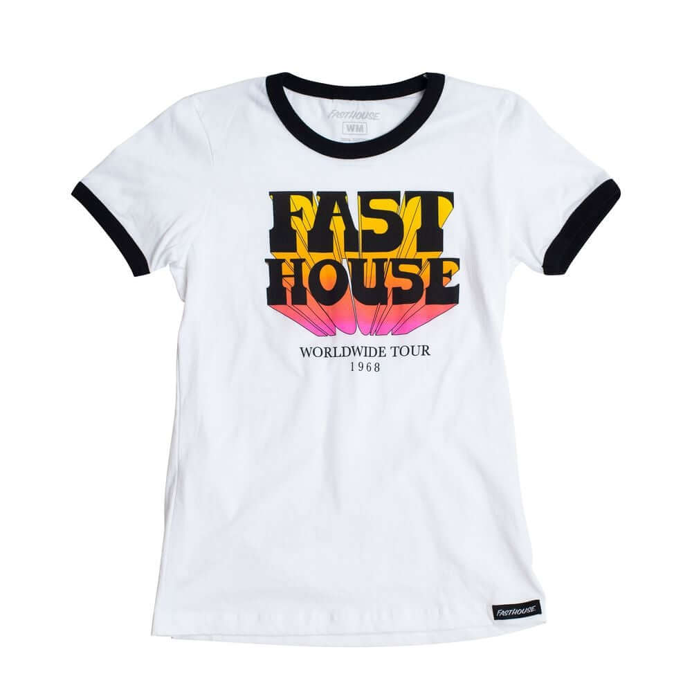 Fasthouse Women's Morrison Ringer Tee White/Black SS Shirts