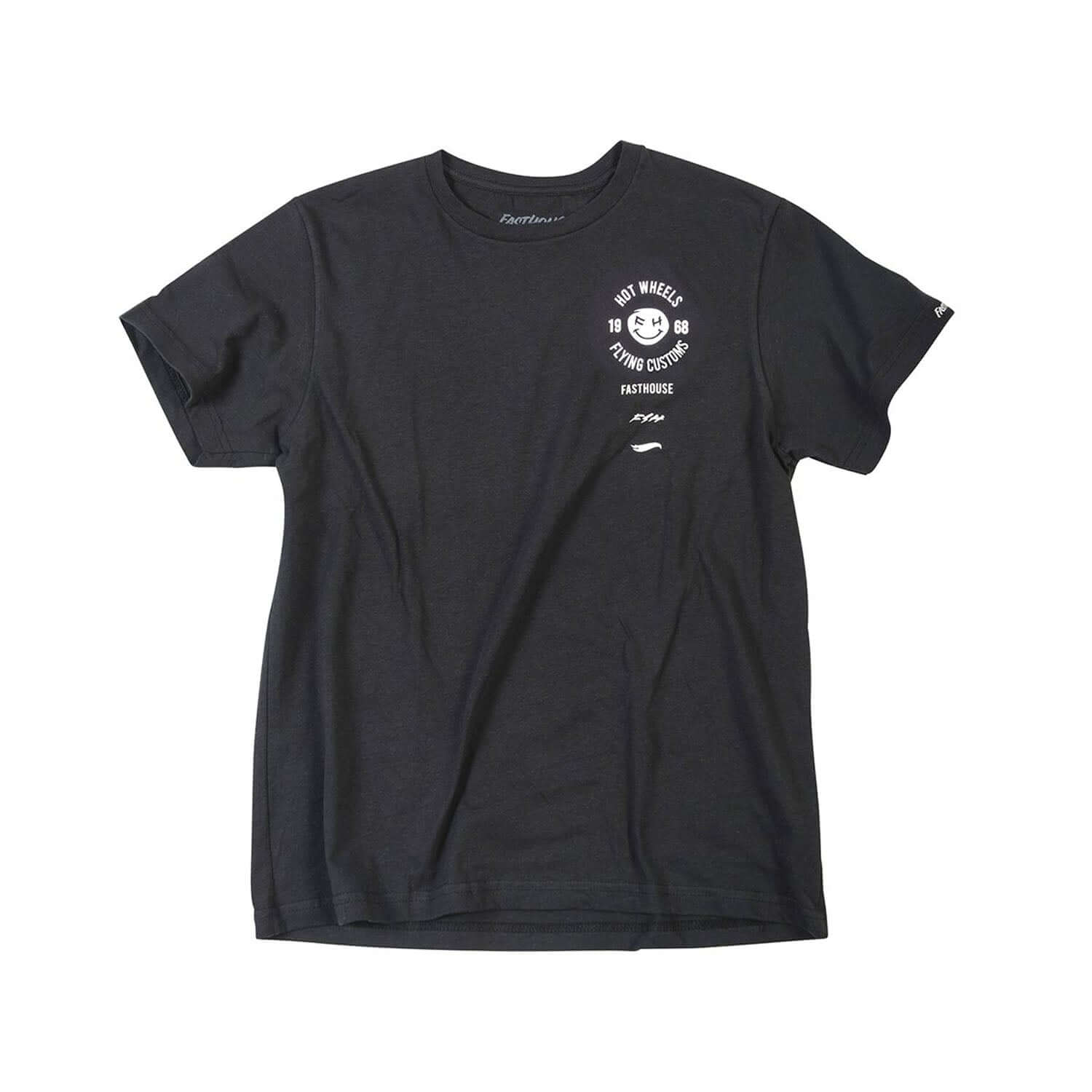 Fasthouse Youth Stacked Hot Wheels Tee Black SS Shirts