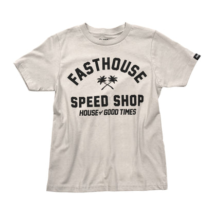 Fasthouse Youth Haven SS Tee Light Gray - Fasthouse SS Shirts