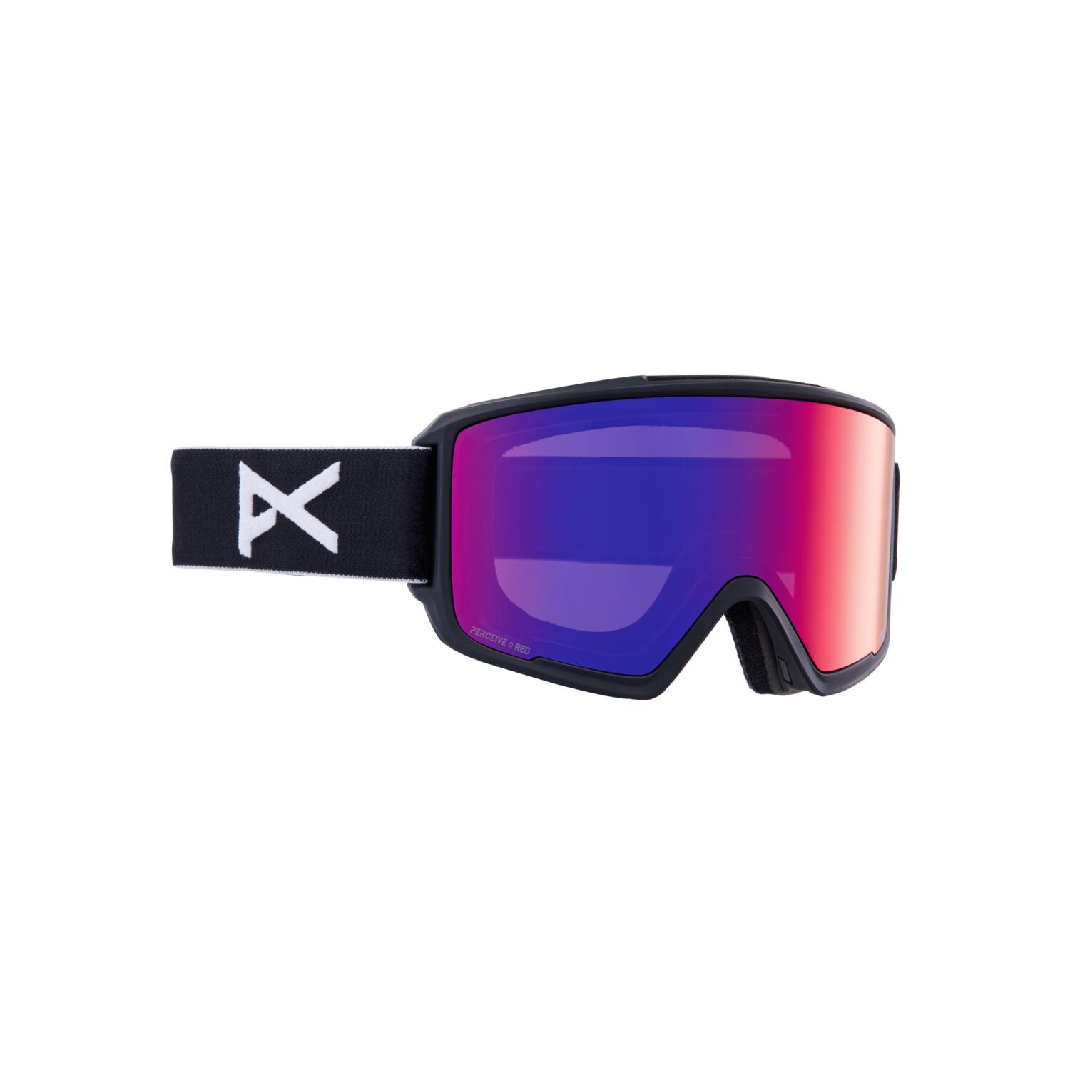 Anon M3 Goggles + Bonus Lens + MFI Face Mask - Low Bridge Fit Black / Perceive Sunny Red / Perceive Sunny Red (14% / S3) Snow Goggles
