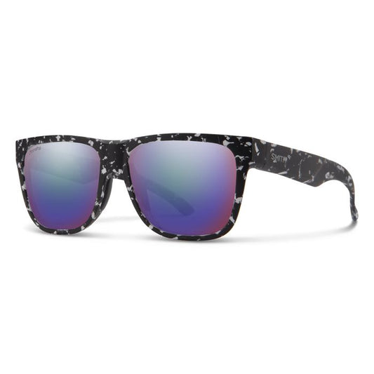 Smith Lowdown 2 Sunglasses Matte Black Marble / ChromaPop Polarized Violet Mirror Lens Sunglasses