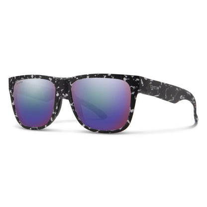 Smith Lowdown 2 Sunglasses Matte Black Marble ChromaPop Polarized Violet Mirror Lens - Smith Sunglasses