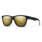 Smith Lowdown Slim 2 Sunglasses Matte Black Gold / ChromaPop Polarized Black Gold Lens Sunglasses