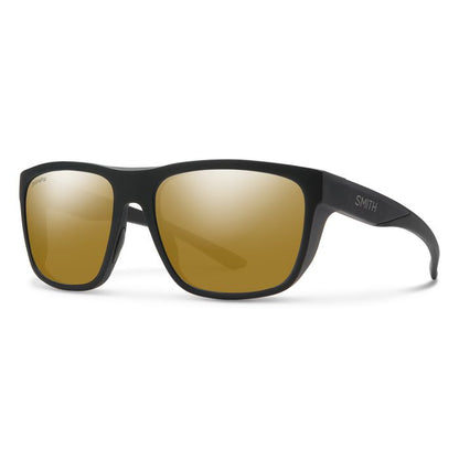 Smith Barra Sunglasses Matte Black ChromaPop Polarized Bronze Mirror Lens - Smith Sunglasses
