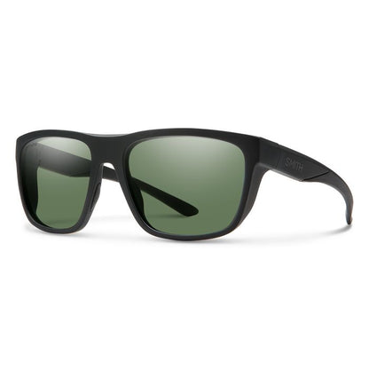 Smith Barra Sunglasses Matte Black ChromaPop Polarized Gray Green Lens - Smith Sunglasses