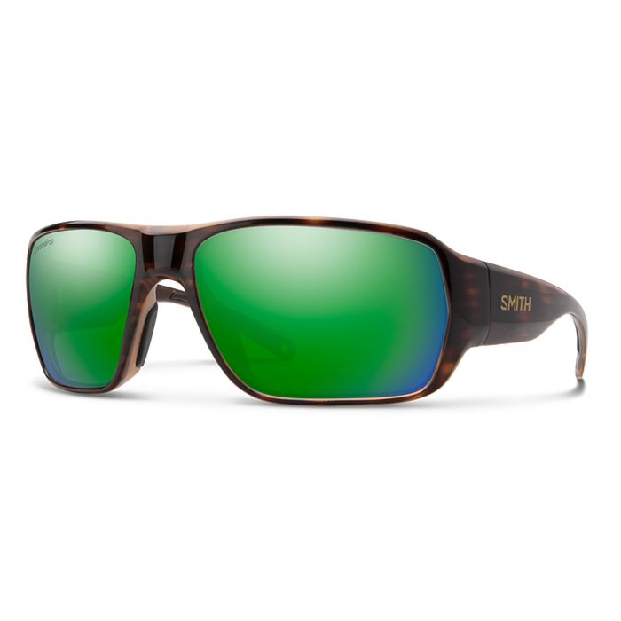 Smith Castaway Sunglasses Tortoise / ChromaPop Glass Polarized Green Mirror Lens Sunglasses