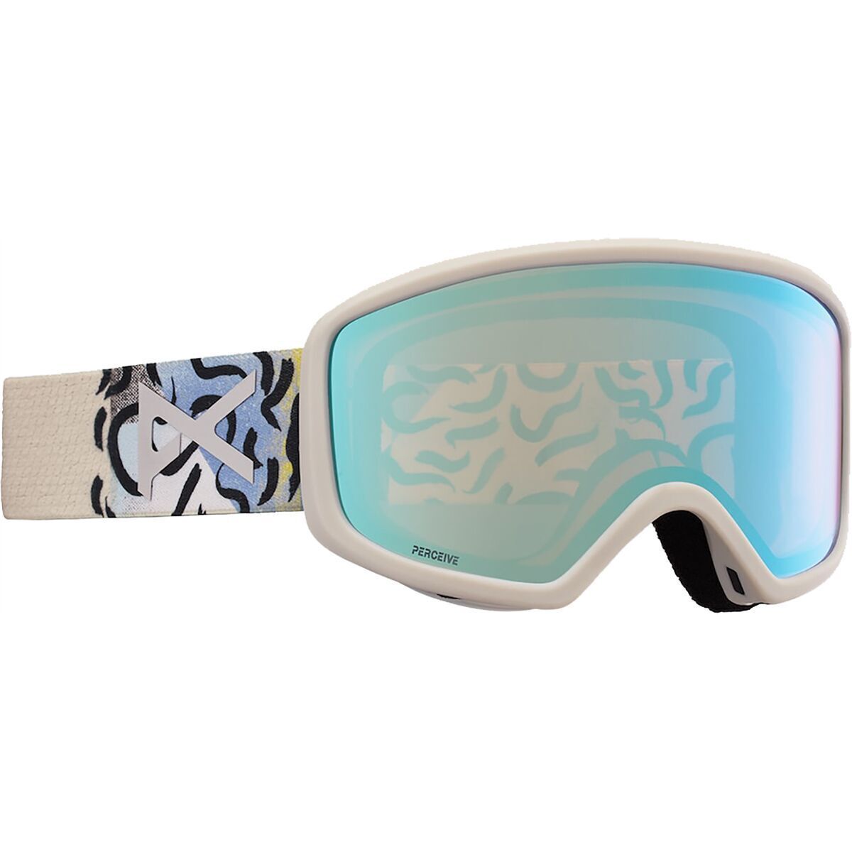 Anon WM1 Goggles + Bonus Lens + MFI Face Mask - Asian Fit Powder / Perceive Variable Blue Snow Goggles