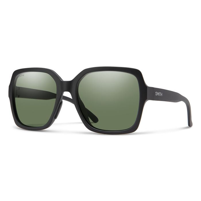 Smith Flare Sunglasses Matte Black / ChromaPop Polarized Gray Green Lens Sunglasses
