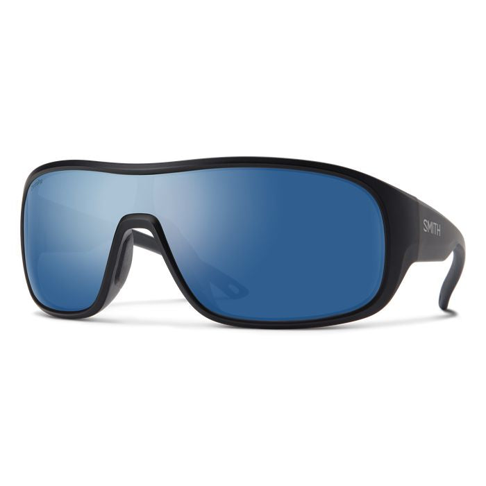 Smith Spinner Sunglasses Matte Black / ChromaPop Polarized Blue Mirror Lens Sunglasses