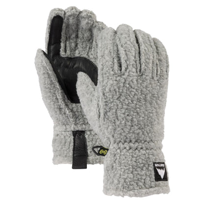 Women's Burton Stovepipe Fleece Gloves Gray Heather - Burton Snow Gloves