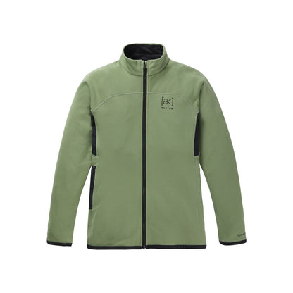 Women's Burton [ak] Baker Power Stretch Full-Zip Fleece Hedge Green - Burton Insulators & Fleece