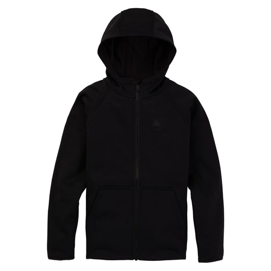 Kids' Burton Crown Weatherproof Full-Zip Fleece True Black Insulators & Fleece