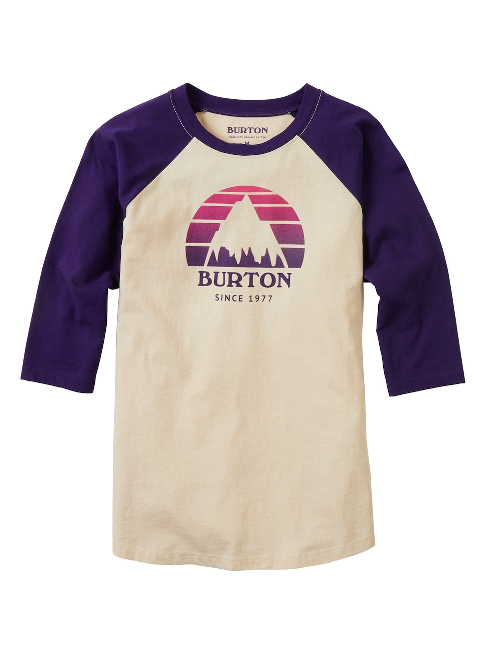 Burton Kids' Underhill Raglan Sleeve T-Shirt Creme Brulee/Parachute Purple LS Shirts