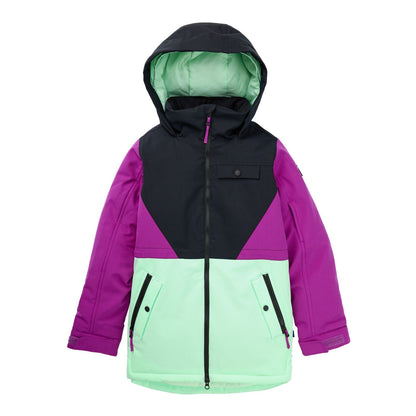 Girls' Burton Khione 2L Jacket True Black Vivid Viola Jewel Green XL - Burton Snow Jackets