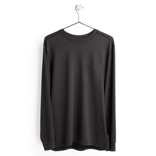 Men's Burton Multipath Essential Tech Long Sleeve T-Shirt True Black Heather Base Layer Tops