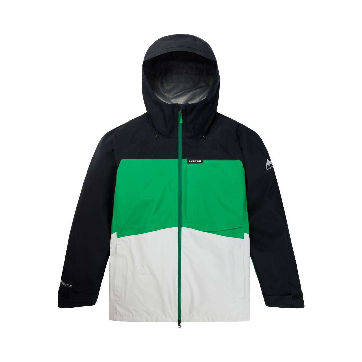 Men's Burton Treeline GORE-TEX 3L Jacket True Black / Clover Green / Stout White Snow Jackets