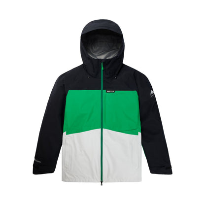 Men's Burton Treeline GORE-TEX 3L Jacket True Black Clover Green Stout White - Burton Snow Jackets
