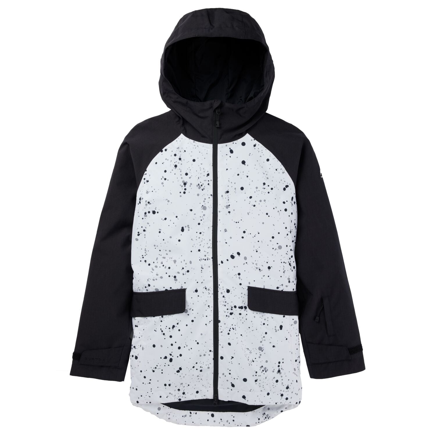 Women's Burton Lalik 2L Jacket Stout White Spatter True Black - Burton Snow Jackets