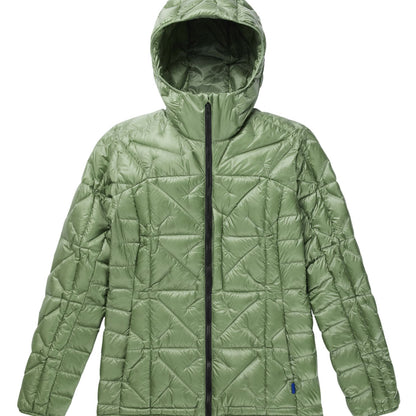 Women's Burton [ak] Baker Down Hooded Jacket Hedge Green - Burton Snow Jackets