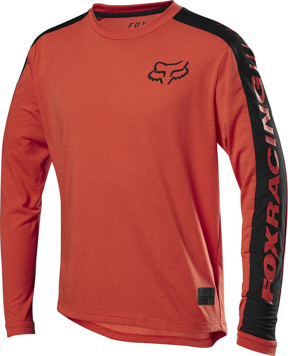 Fox Youth Ranger Dri-Release LS Jersey Orange Crsh YS Bike Jerseys
