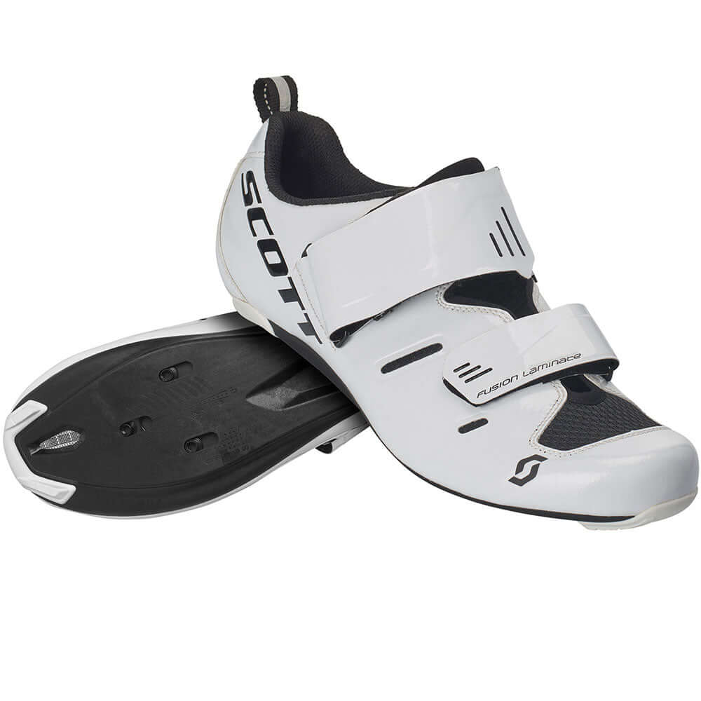 Scott Road Tri Pro Shoe Gloss White/Black Bike Shoes