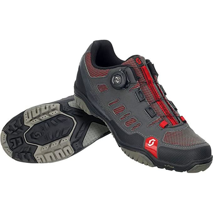 Scott Sport Crus-r BOA Shoe Anthracite Red 45 - Scott Bike Shoes