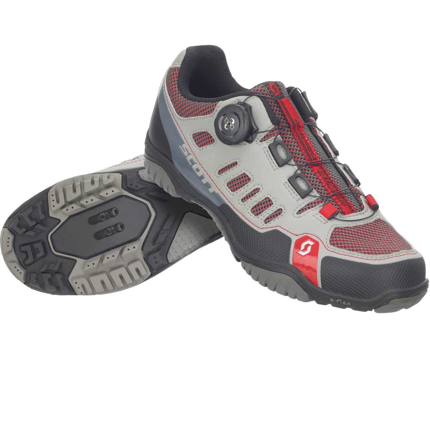 Scott Women's Sport Crus-r BOA Shoe Grey Red - Scott Bike Shoes