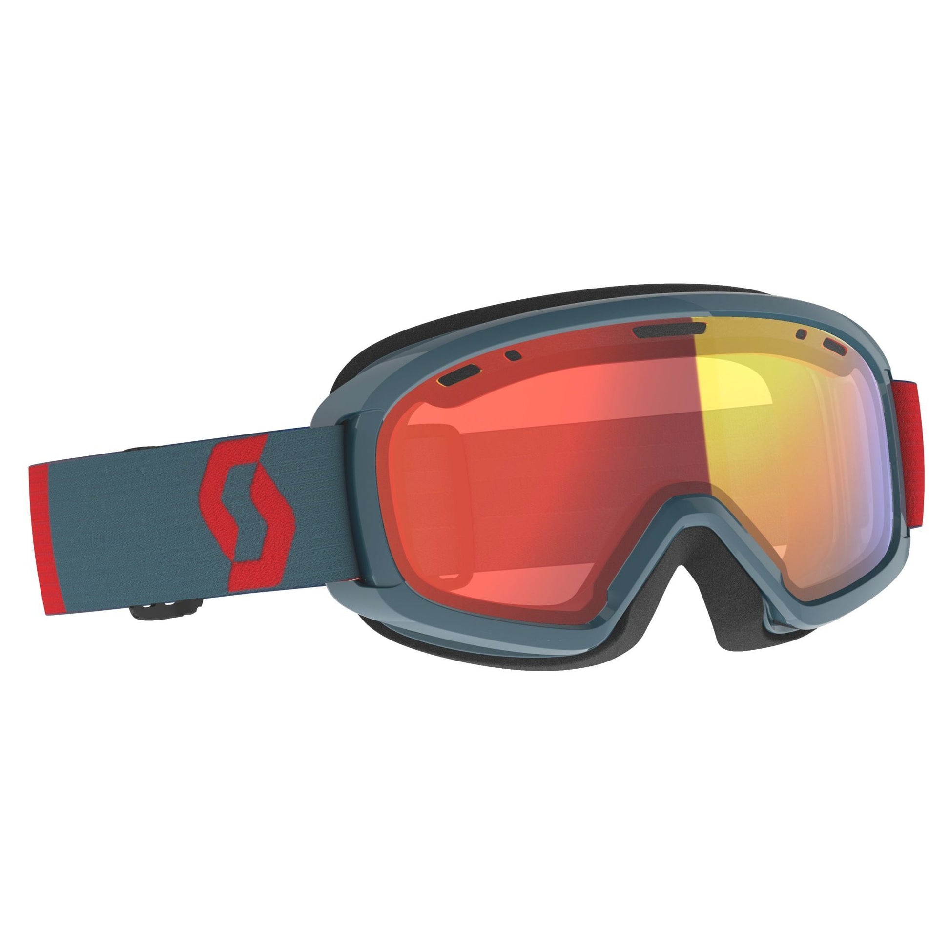 Scott Youth Jr Witty Chrome Snow Goggle Neon Red/Aruba Green / Enhancer Red Chrome Snow Goggles