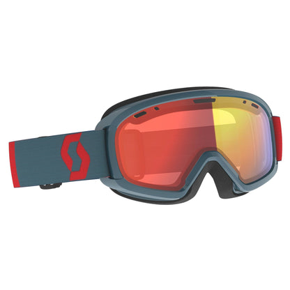 Scott Youth Jr Witty Chrome Snow Goggle Neon Red Aruba Green Enhancer Red Chrome - Scott Snow Goggles