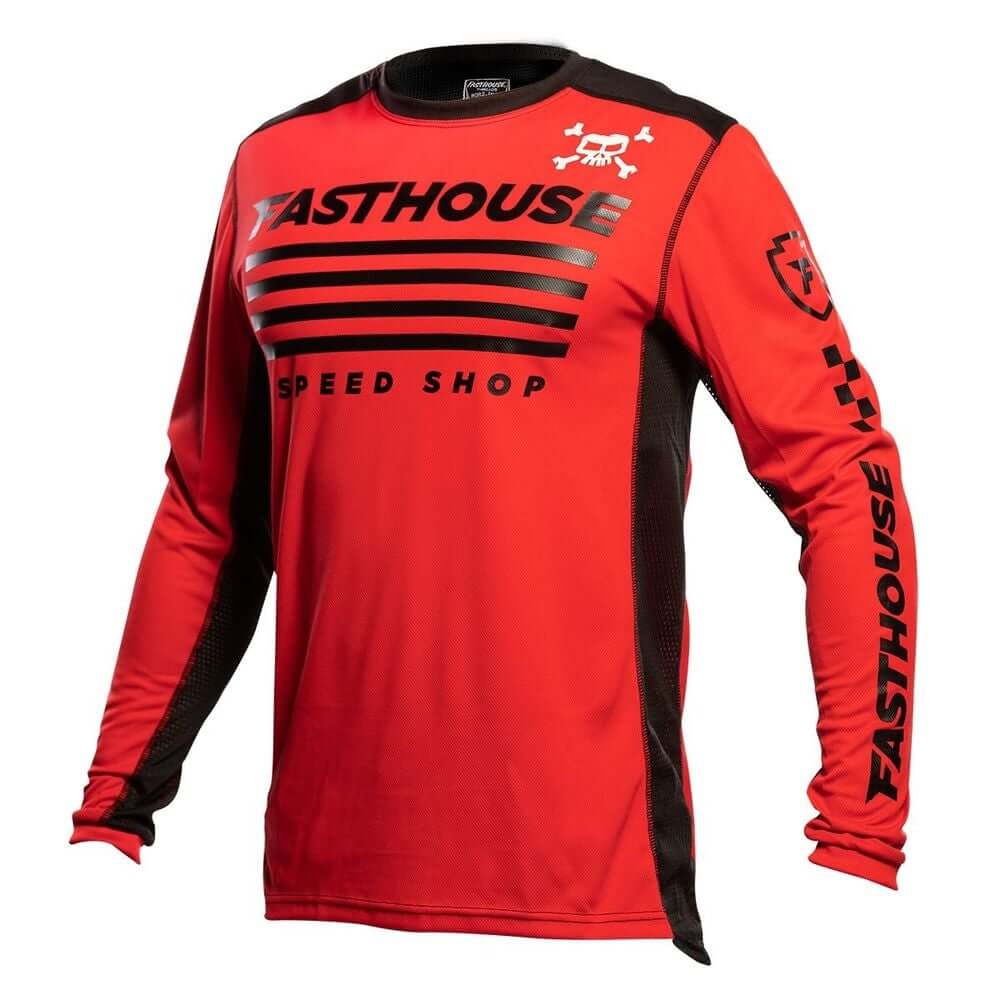 Fasthouse Grindhouse Halt Jersey Red/Black Bike Jerseys
