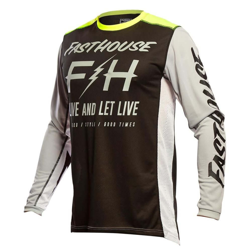 Fasthouse Grindhouse Clyde Jersey Black/Silver Bike Jerseys