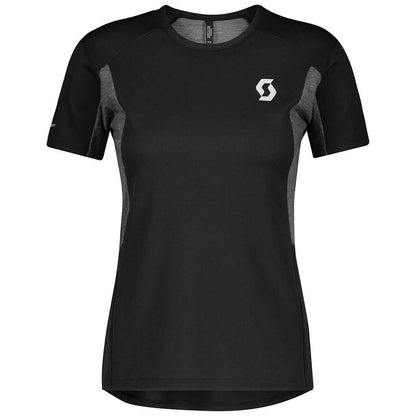 Scott Women's Trail MTN Tech S/S Shirt Black Dark Grey L - Scott SS Shirts