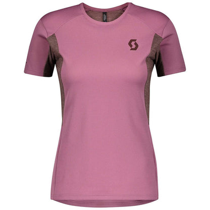 Scott Women's Trail MTN Tech S/S Shirt Cassis Pink Maroon Red L - Scott SS Shirts