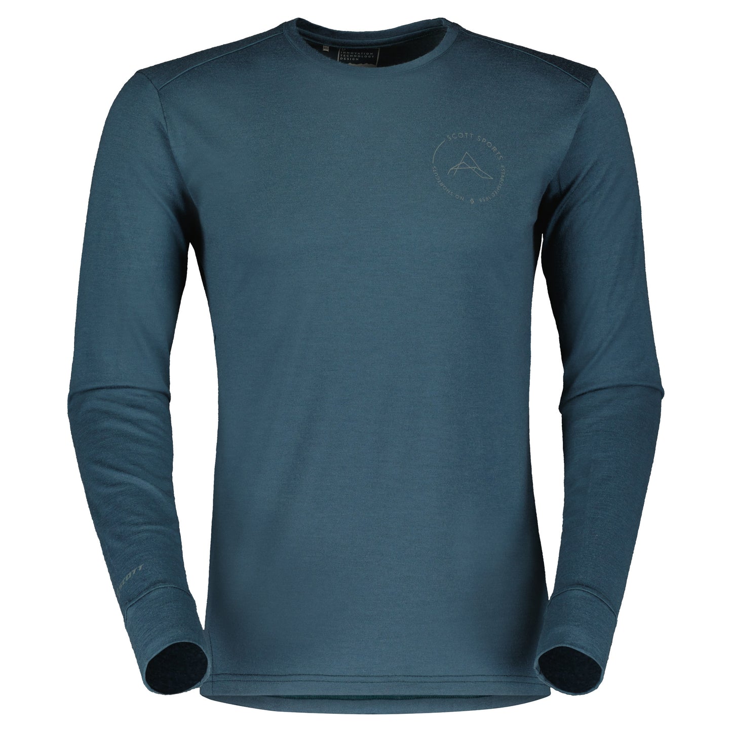 Scott Men's Defined Merino L/S Shirt Aruba Green - Scott Base Layer Tops