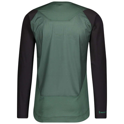 Scott Men's Trail Progressive l/sl Shirt Smoked Green Black XXL - Scott Bike Jerseys