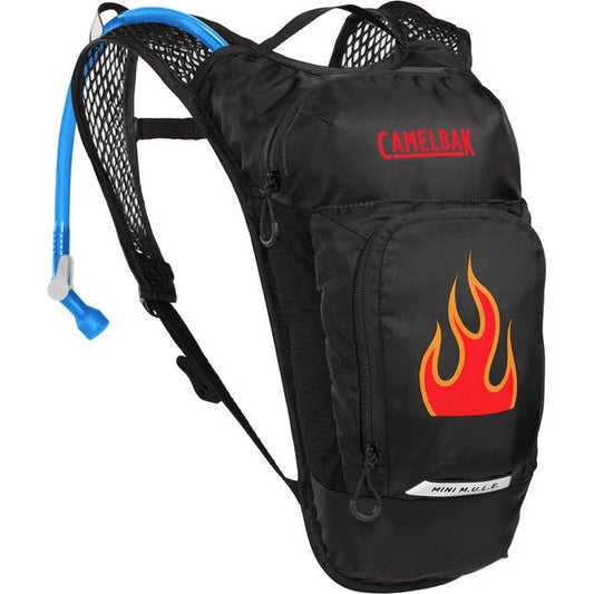 Camelbak Mini M.U.L.E. Hydration Pack Black/Flames OS Water Bottles & Hydration Packs