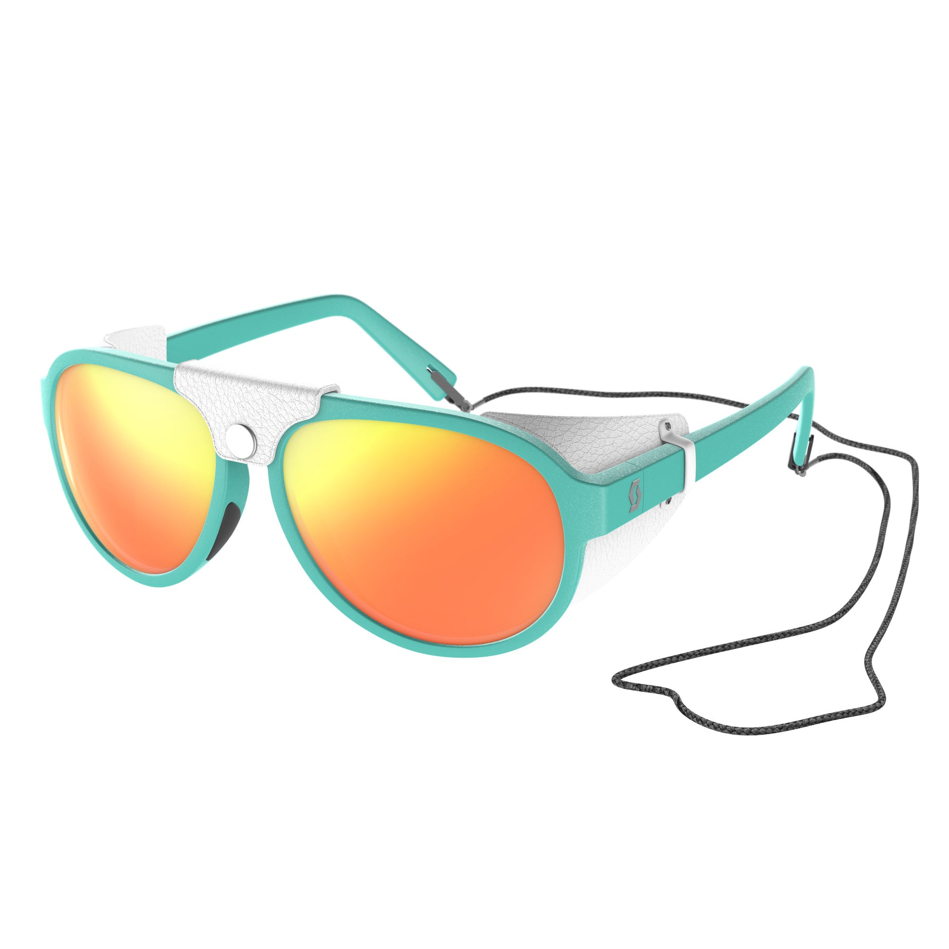 Scott Sunglasses Cervina Teal Blue/White / Red Chrome Sunglasses