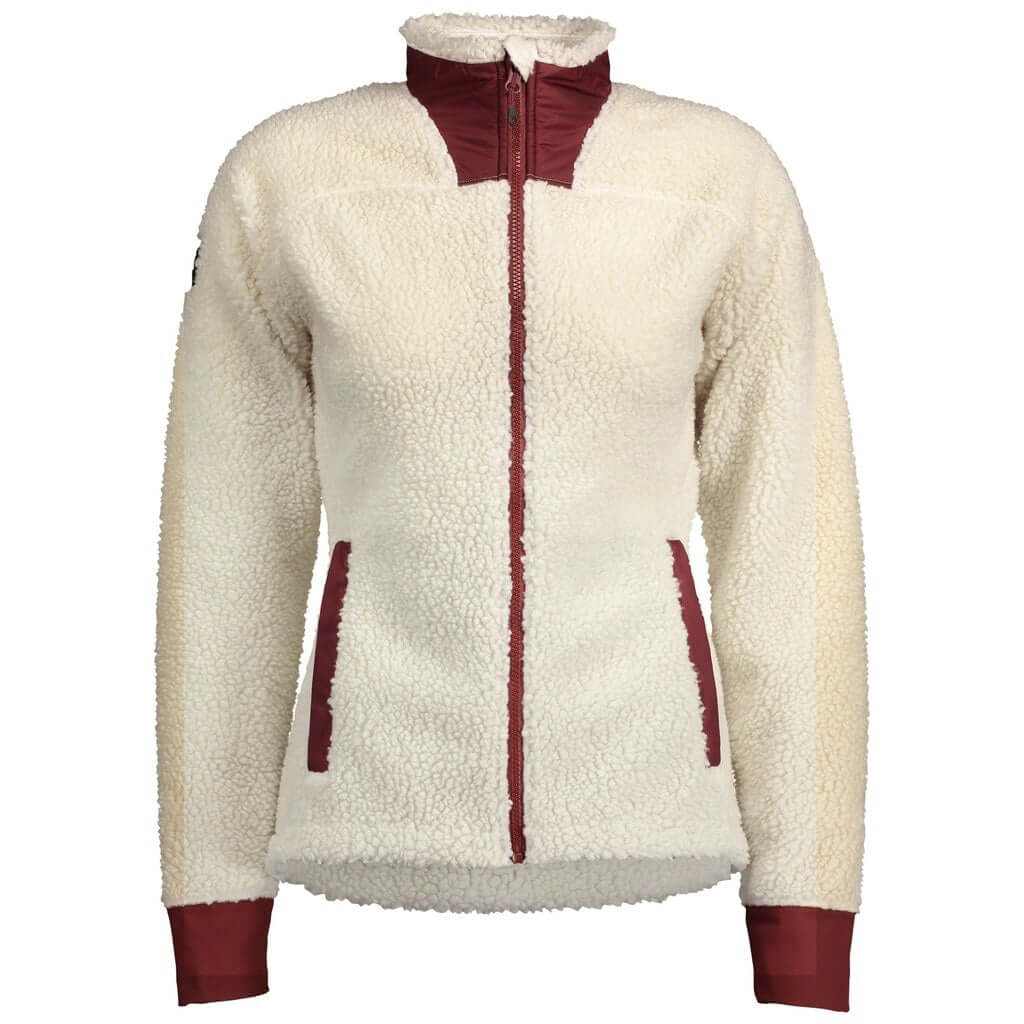 Scott Women's Defined Heritage Pile Jacket Winter White/Amaranth Red Snow Jackets