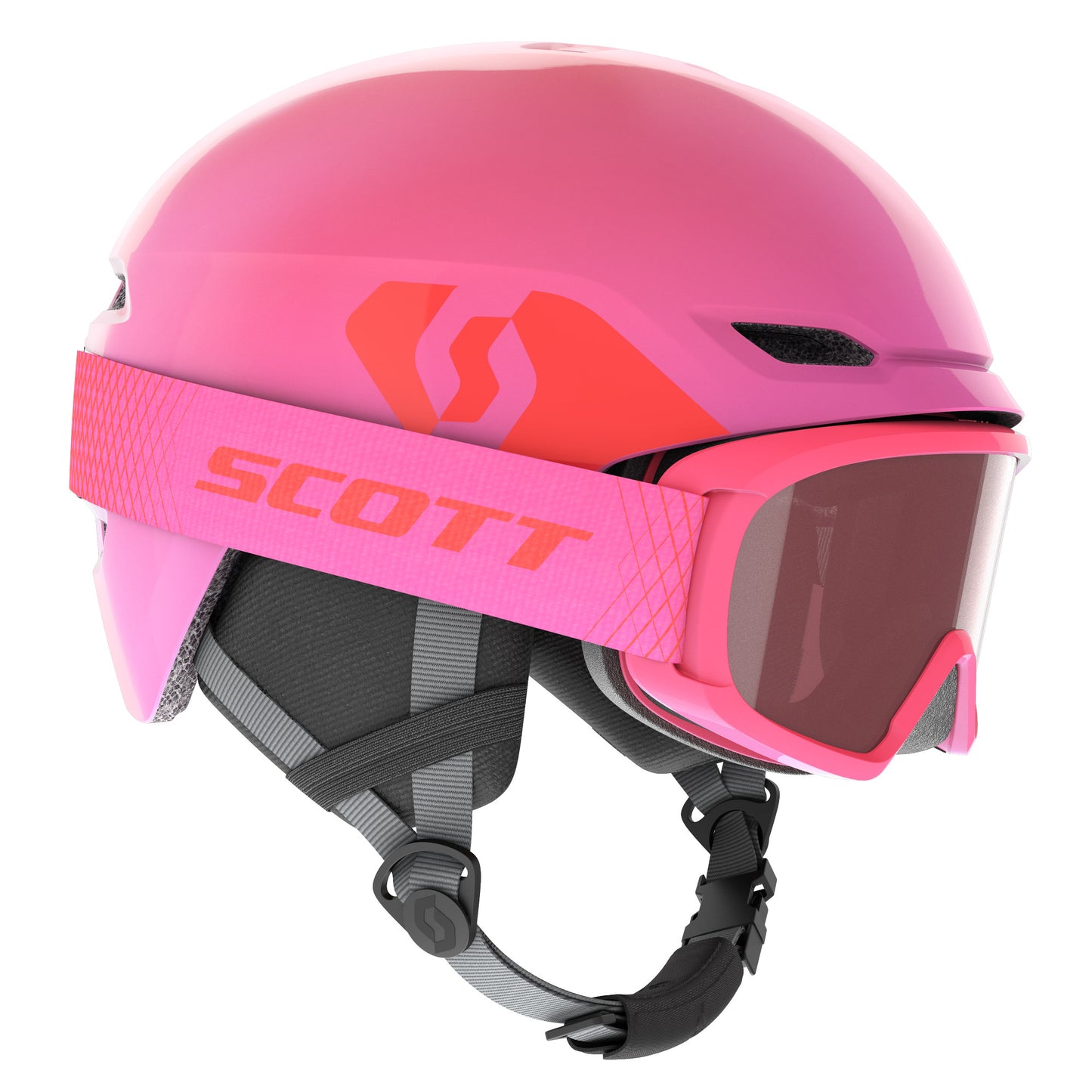 Scott Keeper 2 Plus + Jr Witty Goggle Combo High Viz Pink Snow Helmets