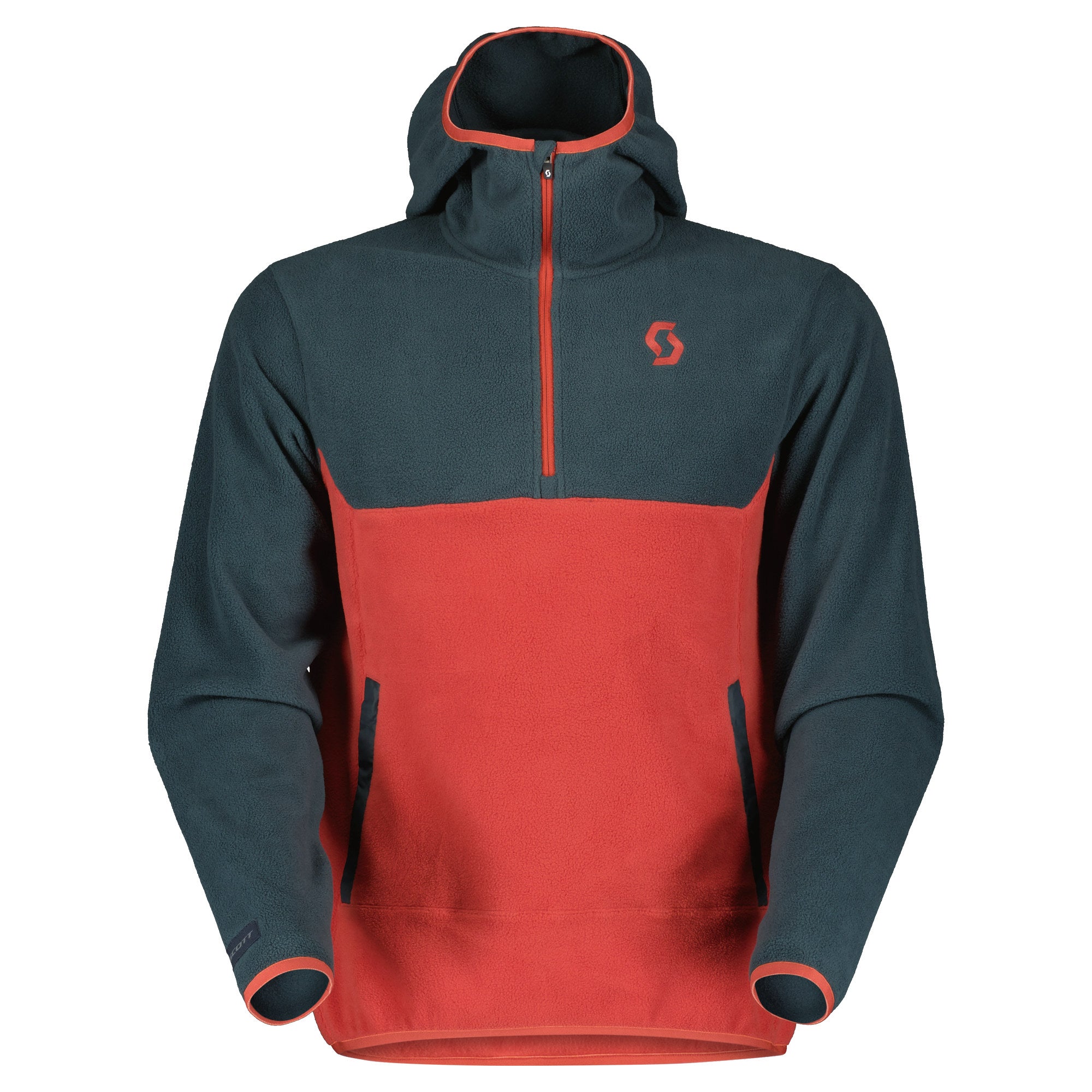 Scott Defined Original Fleece Po Hoodie Men s Aruba Green Magma Red Extra Large 2918097366009