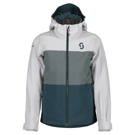 Scott Jr Boys Ultimate Dryo 10 Jacket Light Grey/Grey Green Snow Jackets