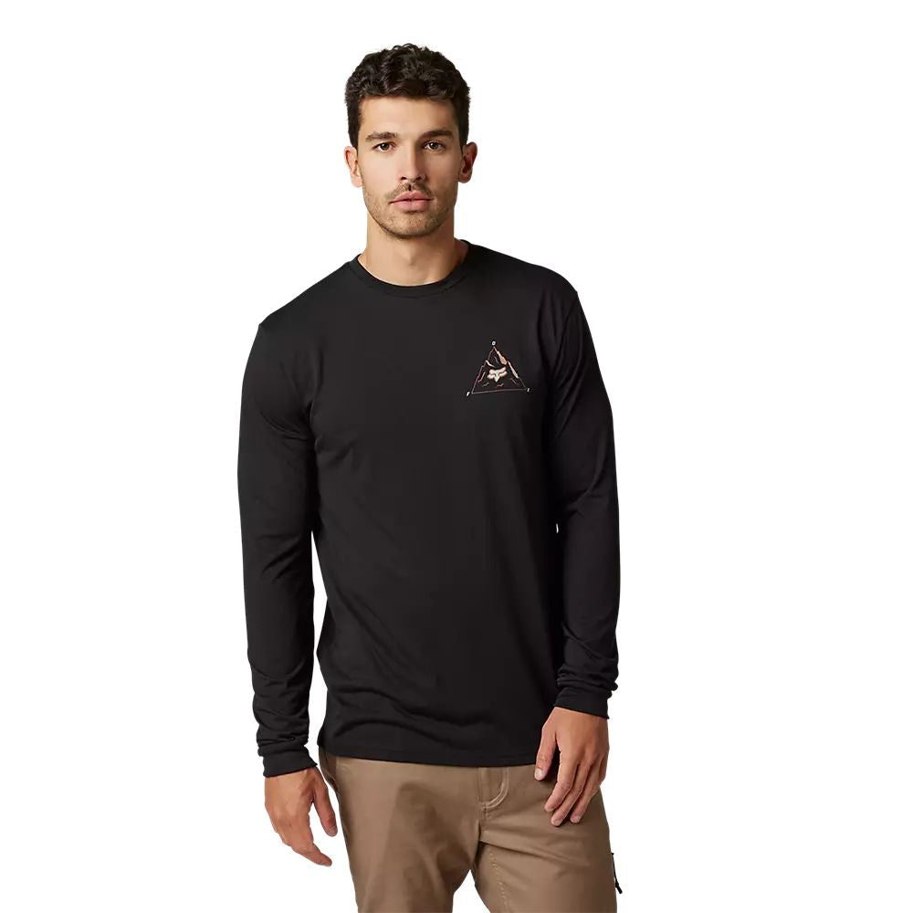 Fox Finisher LS Tech Tee Black - Fox LS Shirts