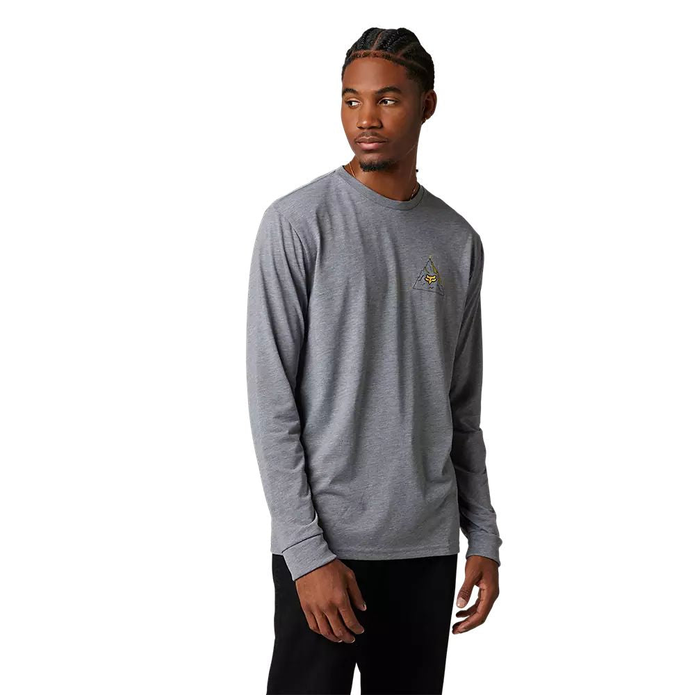 Fox Finisher LS Tech Tee Heather Graphite - Fox LS Shirts