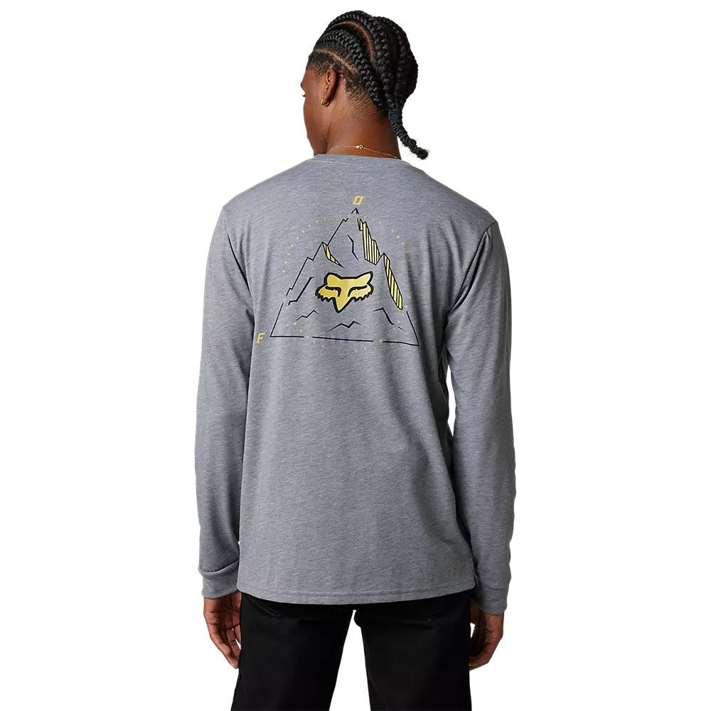 Fox Finisher LS Tech Tee Heather Graphite - Fox LS Shirts